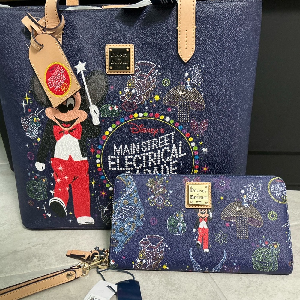 Dooney & Bourke Disney Electrical Light Parade Tote Bag and Wallet Set